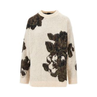 Pinko Jacquard wool and alpaca blend sweater Woman XS