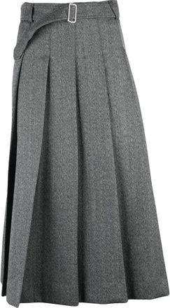 Officine G&eacute;n&eacute;rale Midi Pleated Skirt - Grey