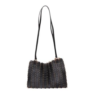 Paco Rabanne Shoulder Bags, female, Gray, Size: ONE SIZE Gold metal structure with a