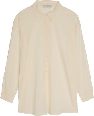 Amomento sheer cotton shirt - Neutrals
