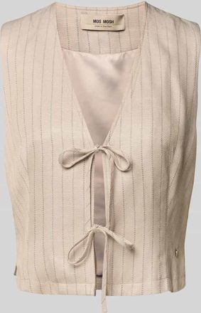Mos Mosh Weste mit Schn&uuml;rverschluss Modell ELVA INAH in Sand, Gr&ouml;&szlig;e 36