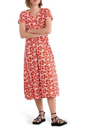 Seasalt Cornwall Chapelle Print Maxi Dress in Patchwork Bloom Mandarin at Nordstrom Rack, Size 12 Us / 16 Uk