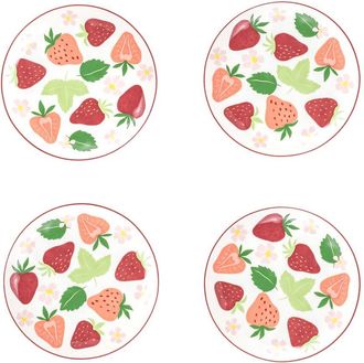 10 Strawberry Street Set Of 4 Bella Appetizer Plates