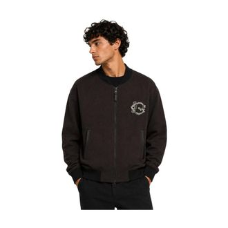 Dolce & Gabbana Cashmere Fleece Bomber Jacket - male - Dolce & Gabbana - Bomber Jackets - Black - M - Jackets
