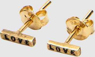 Serge Thoraval Boucles doreilles Love Vermeil