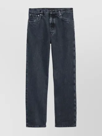 Prada faded five-pocket denim trousers