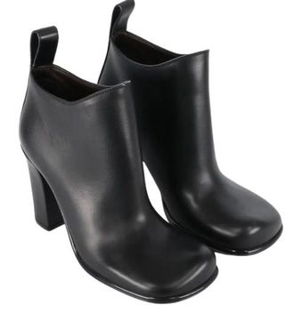 Bottega Veneta Black Leather Storm Ankle Boots Size 38