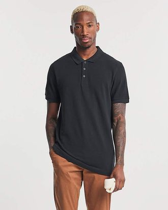 Jacamo Pure Cotton Pique Polo Long