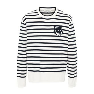Maison Kitsun&eacute; Rondgebreide trui - Heren - Truien - Veelkleurig - Maat: XL Katoen