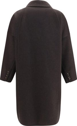Brunello Cucinelli Womens Cashmere Coat Marrone Kashmir-Capra Hircus Kashmir/capra