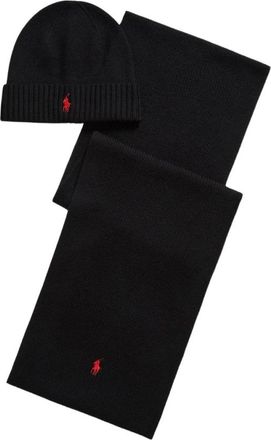 Polo Ralph Lauren Bufanda de punto acanalado - Accessories - Hombre - Negro - ONE SIZE