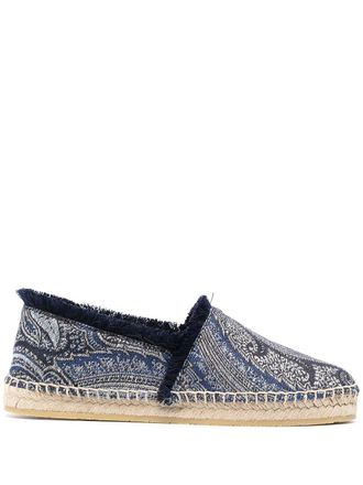 Etro paisley-print espadrilles - women - Silk - 41 - Blue