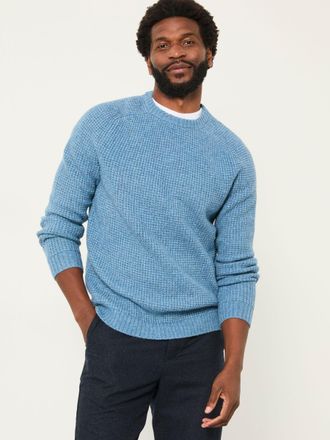 Fat Face FatFace Calder Light Vintage Blue Crew Neck Knitted Jumper