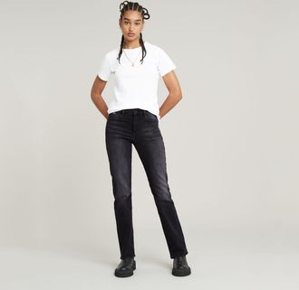 G-Star Strace Straight Jeans - Zwart - Dames