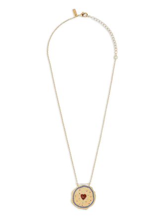 Mya Bay Ruby Heart Medal necklace - Gold