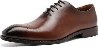 Generic Mens Dress Shoes Casual Business Formal Oxford Shoes,Brown,10.5 UK