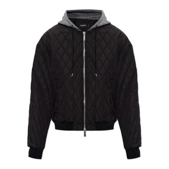 Dsquared2 Bomber Jackets, male, Black, Size: 2XL Bomber Jacket