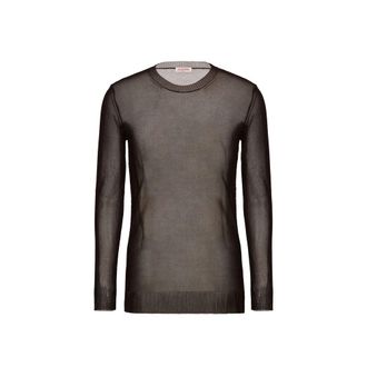Valentino Brown Silk Mens Sweatshirt