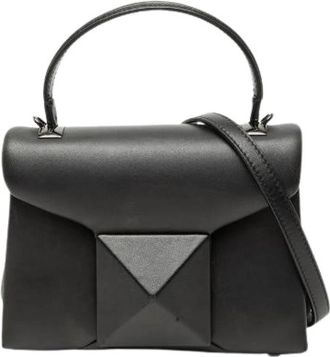 Valentino Pre-owned One Studs Leather 2way Bag - Dames - Vintage Handtas - Zwart - ONE Size - Leer - Vintage