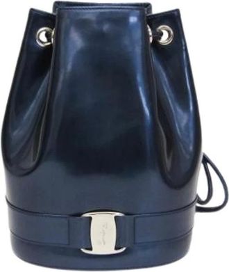 Ferragamo Pre-owned Bz-21 6702 Backpack - Pre-owned - Mujer - Azul - ONE SIZE