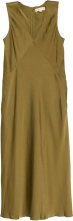 Michael Kors Abito midi in raso - Verde