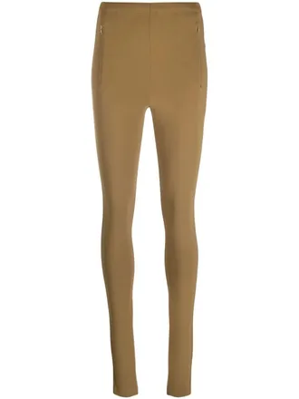 Wardrobe.NYC ankle-zip high-waist leggings - Brown