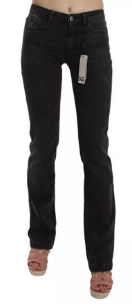 Dolce & Gabbana Womens Black Slim Fit Cotton Jeans D&g Pants Blend