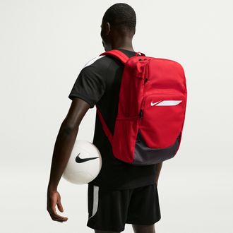 Nike Academy Soccer Backpack (Large, 30L) in Red | IO0912-657