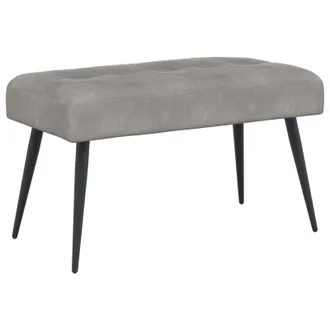 vidaXL Panchina Con Bottoni Imbottiti Grigio Chiaro 80 X 40 X 46 Cm Vidaxl
