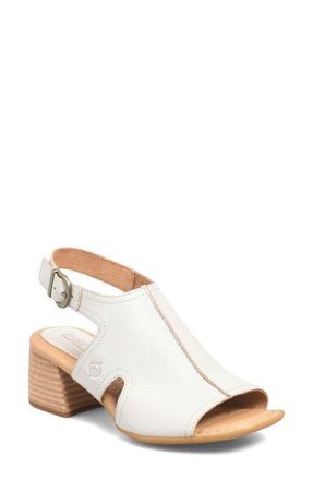 B&oslash;rn Swinton Ankle Strap Sandal in White Leather at Nordstrom, Size 10