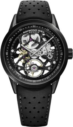 Raymond Weil Freelancer Automatic Skeleton Dial Black Rubber Strap Mens Watch 2785-BKR-20000