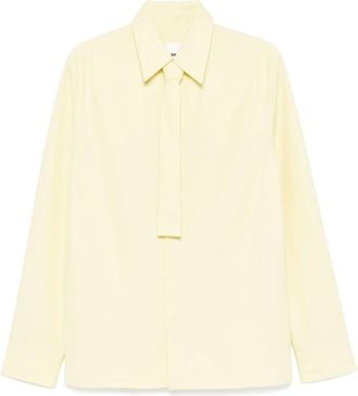 Jil Sander Camicia in popeline di cotone - Giallo
