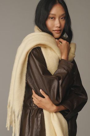 Maeve Solid Brushed Fringe Scarf