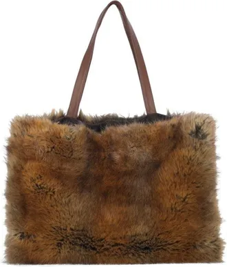 Niccol&ograve; Pasqualetti Faux Fur Tote Bag - Brown