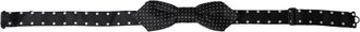 Dolce & Gabbana Mens Polka Dot Bow Tie Ft3901 - Black Silk - One Size