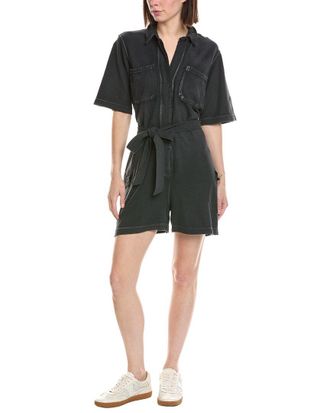 ATM Anthony Thomas Melillo Pique Mixed Media Romper
