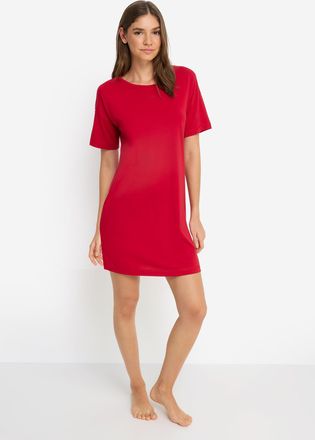 Lascana Nachthemd LSCN BY LASCANA, Damen, Gr. 32/34, N-Gr, schwarz bedruckt, Single Jersey, Obermaterial: 50% Baumwolle, 50% Viskose, bedruckt, unifarben, l&auml;s