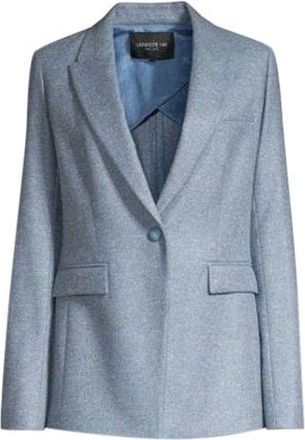Lafayette 148 New York Blue Dusk Heather One-button Blazer Size XL
