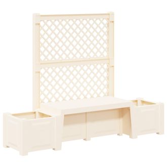 vidaXL Banco De Jard&iacute;n Kopenhagen Blanco 173 X 49 X 135,5 Cm Pp Vidaxl