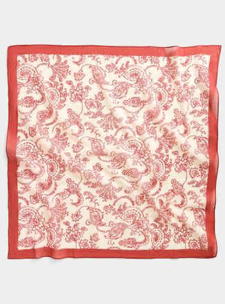Part Two Womens Large sheer 100% cotton paisley scarf