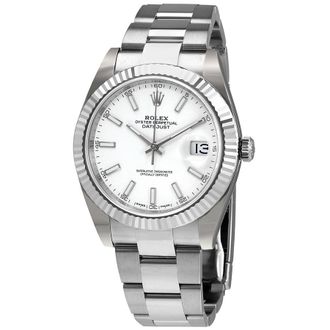 Rolex Pre-owned Rolex Datejust White Dial Mens Watch M126334-0009