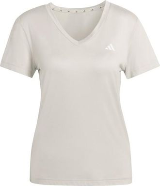 adidas Workout Essentials V-Neck T-Shirt Funktionsshirt f&uuml;r Damen | beige/grau