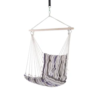 OUTSUNNY Hanging Hammock Swing Chair - Brown/White Stripes | TJ Hughes White