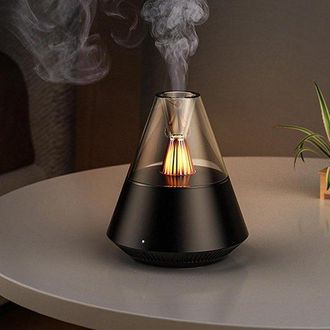 No Brand Humidificador Port&aacute;til Con Difusor De Aceites Esenciales, Vapor Fr&iacute;o Y Luz C&aacute;lida, Mando A Distancia, Capacidad De 150 Ml, Ideal Para Dormitorios, Ofi