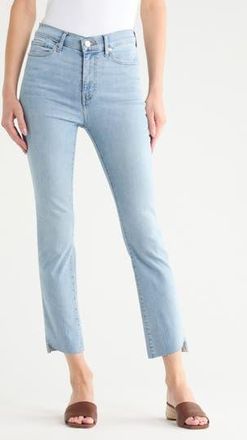 Frame Denim High Waist Step Hem Straight Leg Jeans in Wilson Cascade at Nordstrom Rack, Size 23