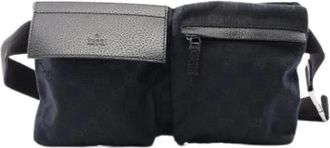 Gucci Vintage, unisex, Zwart, ONE Size, Leer, Pre-owned Vintage Riemtas