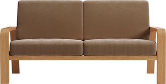 Sit&more 2,5-Sitzer »Kolding« Armlehnen aus eichefarbigem Buchenholz, verschiedene Bezüge und Farben