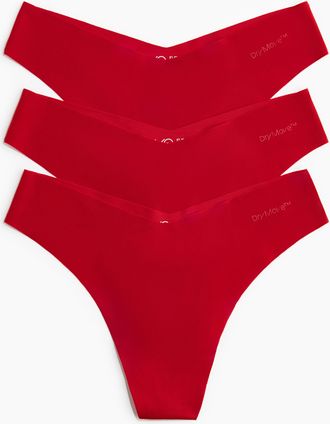 H&M 3er-Pack Sport-Tangas mit DryMove - Red