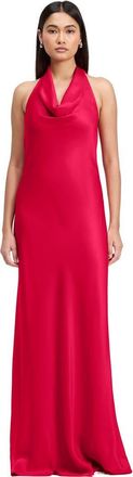 Ghost London Elara Cowl Front Satin Maxi Dress in Raspberry at Nordstrom, Size 12