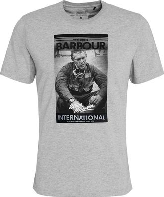 Barbour Mount T-Shirt - Heren - T-shirts - Grijs - XL - Katoen - Tops